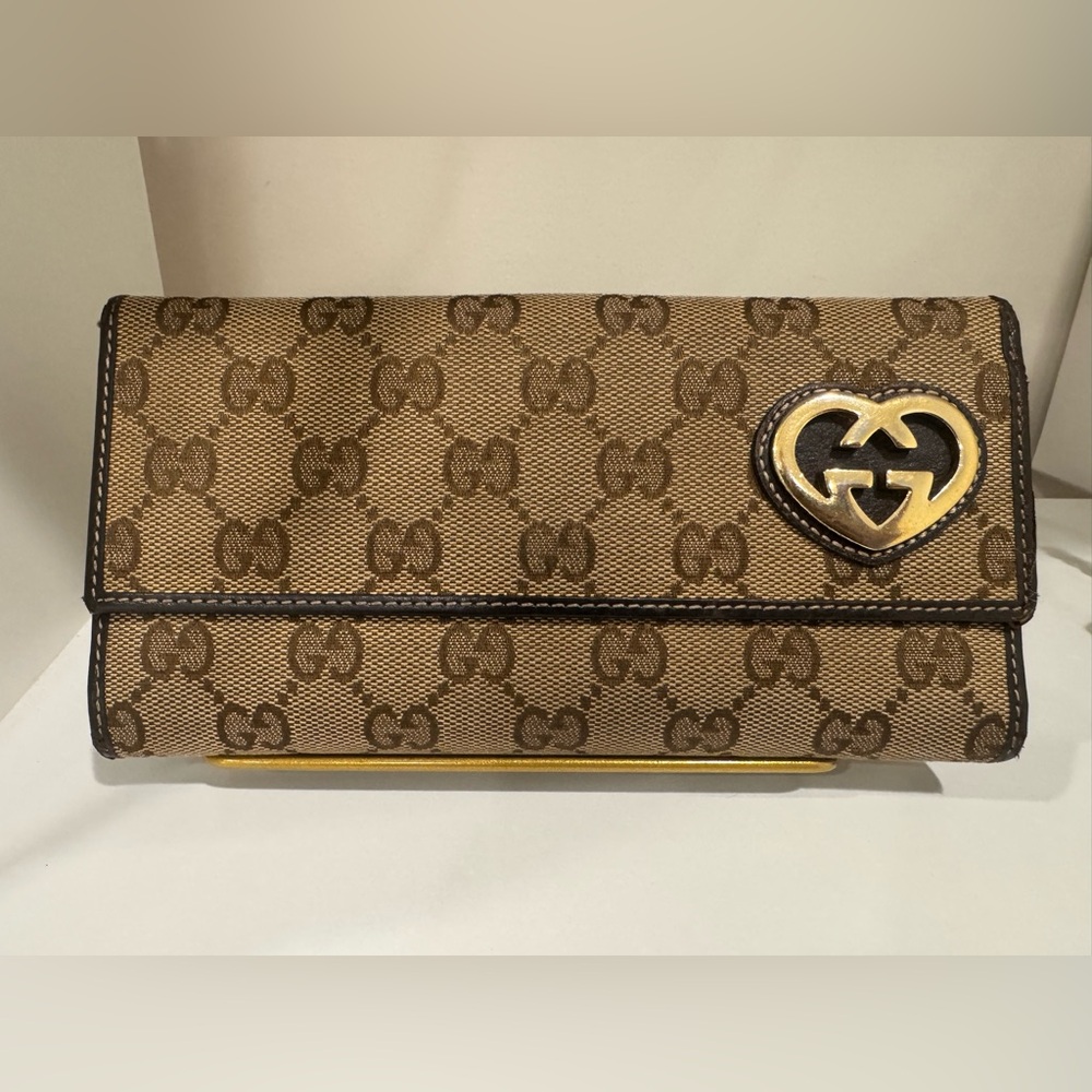 Gucci Brown and Gold Wallet
